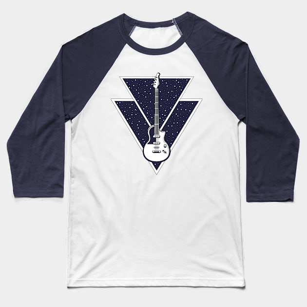 Electric Guitar Baseball T-Shirt by NewWorldIsHere